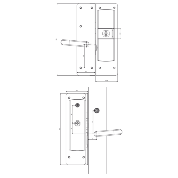 SERRURE DE TOILETTES STANDARDS – Image 2