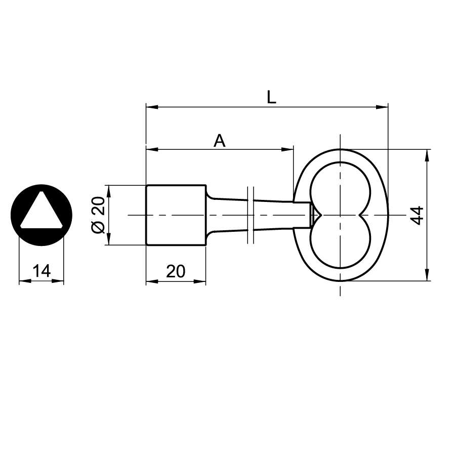 Clé à triangle EDF