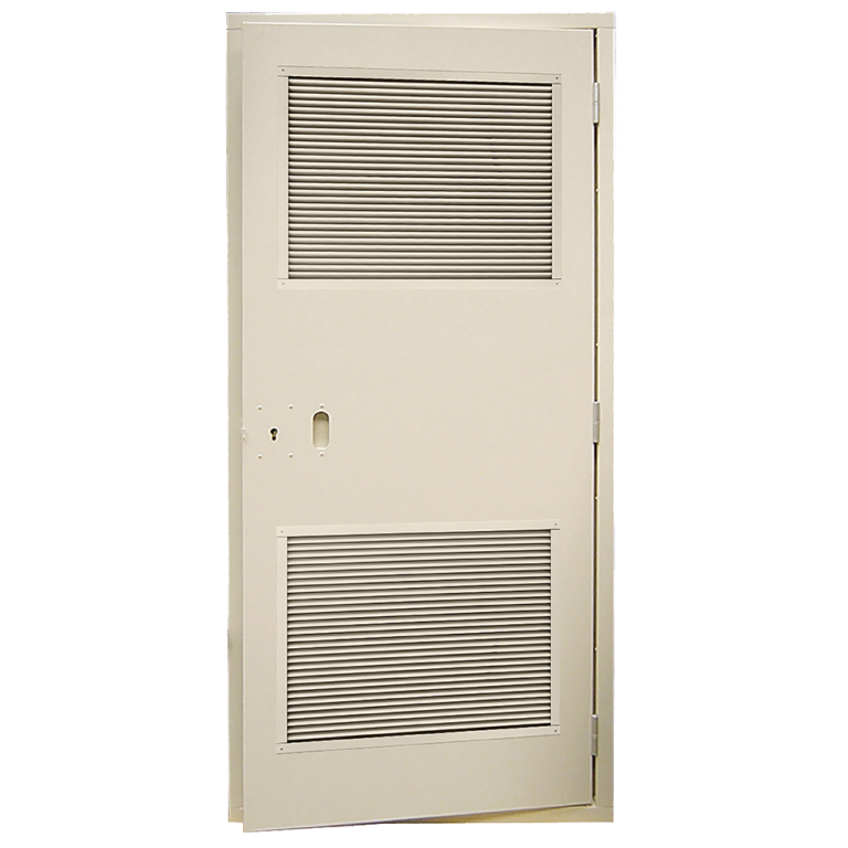 PORTE DE POSTE ENEDIS 1050X2100 DROITE AVEC DOUBLE VENTILATION HAUTE & BASSE