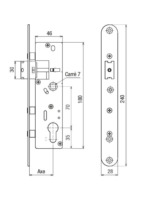 3305330-Devismes ] Serrure à chiffre pour armoire