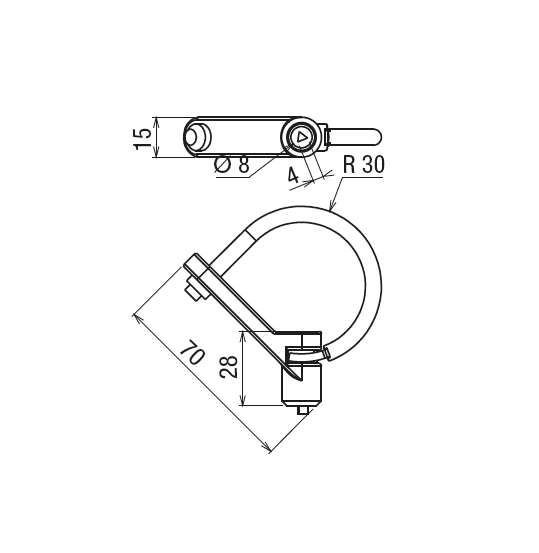 Cadenas d’artillerie corps et anse laiton type 154 – Image 2